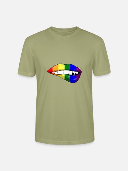 LGBT Lips - Stanley/Stella Unisex Bio-T-Shirt CRAFTER - Nebelgrün