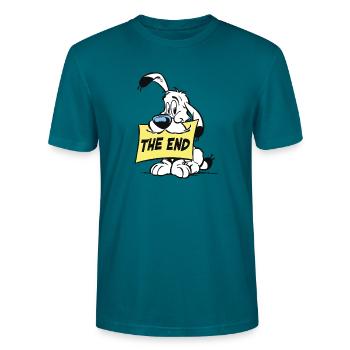 Asterix & Obelix - Idefix 'The End' - Stanley/Stella Unisex Bio-T-Shirt CRAFTER - Ozeanblau - Vorne - AI Model Male 185 light (185cm) & AI Model Female 180 light (180cm)