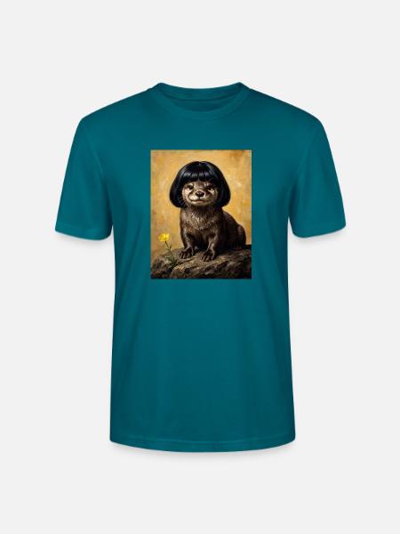 Lustiger Otter Bob Haarschnitt - Stanley/Stella Unisex Bio-T-Shirt CRAFTER - Ozeanblau