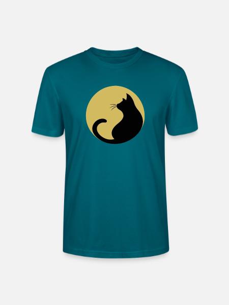 Katze Mond - Stanley/Stella Unisex Bio-T-Shirt CRAFTER - Ozeanblau