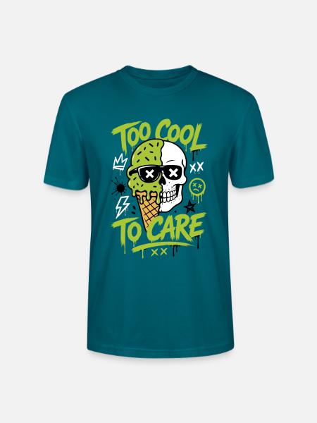 Eis-Totenkopf – Too Cool to Care - Stanley/Stella Unisex Bio-T-Shirt CRAFTER - Ozeanblau