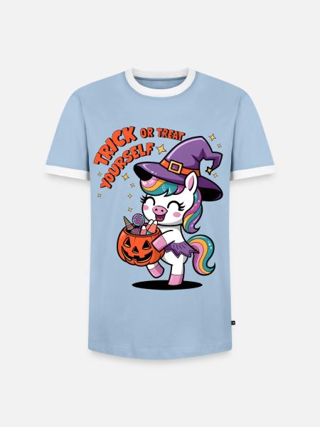 Trick Or Treat Yourself - Men's Ringer Shirt - light blue/white