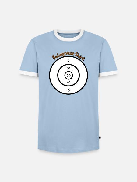 Bolognese Shit - Men's Ringer Shirt - light blue/white