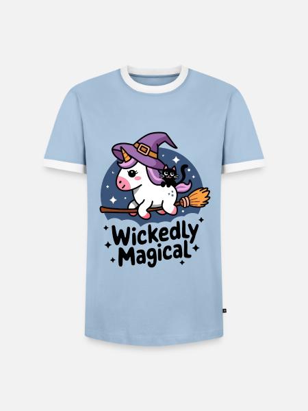 Wickedly Magical - Men's Ringer Shirt - light blue/white