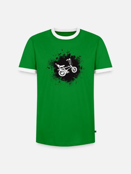 Chopper - Männer Kontrast-T-Shirt - Grün/Weiß 