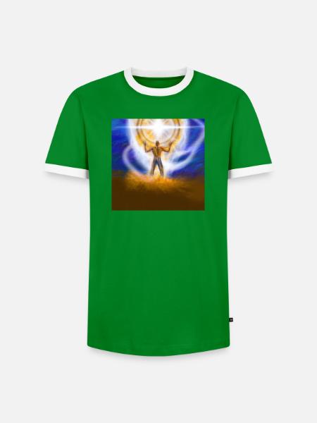 Unendlichkeit - Männer Kontrast-T-Shirt - Grün/Weiß 