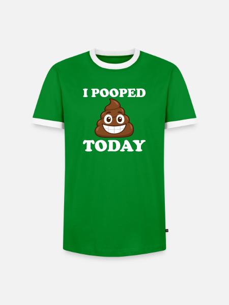 Ich habe heute gekackt - Männer Kontrast-T-Shirt - Grün/Weiß 