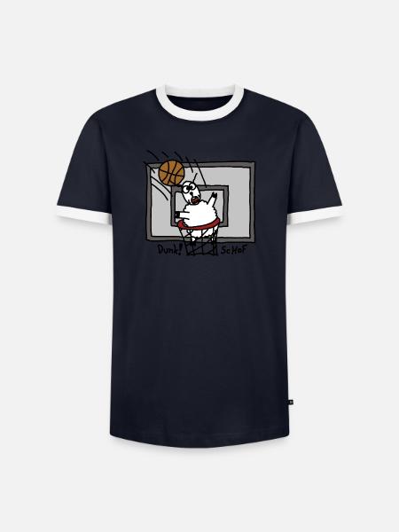 Dunk ScHoF - Men's Ringer Shirt - navy/white