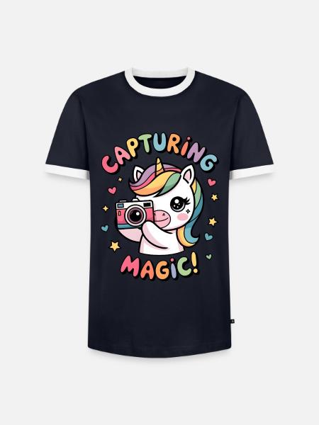 Capturing Magic! - Men's Ringer Shirt - navy/white