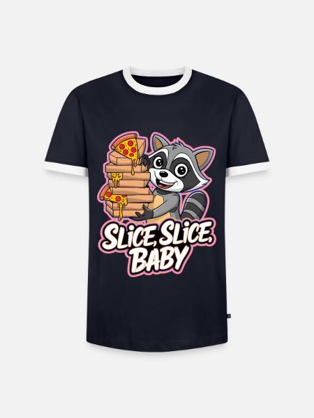 Tranche, Tranche, Bébé - T-shirt contrasté Homme - marine/blanc 