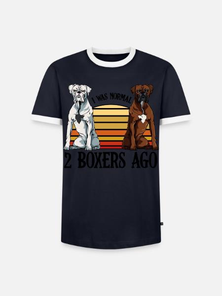 boxer - Men's Ringer Shirt - navy/white 