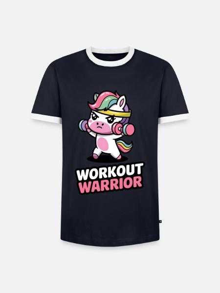 Workout Warrior - Men's Ringer Shirt - navy/white
