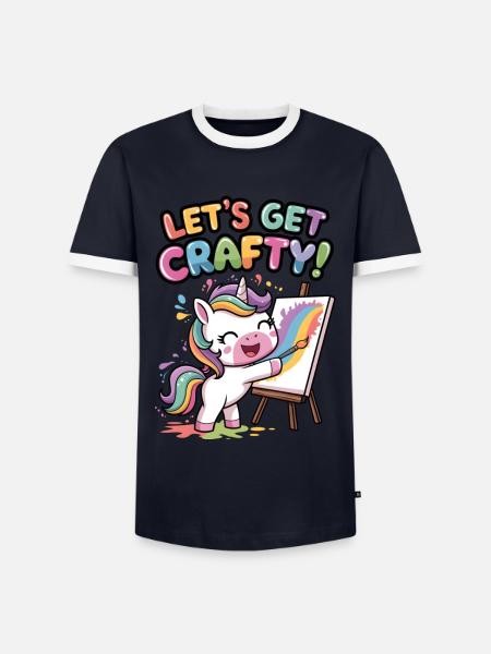 Lass uns kreativ werden! - Männer Kontrast-T-Shirt - Navy/Weiß 