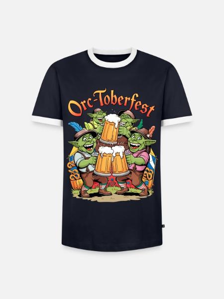 Orc-toberfest - T-shirt contrasté Homme - marine/blanc 