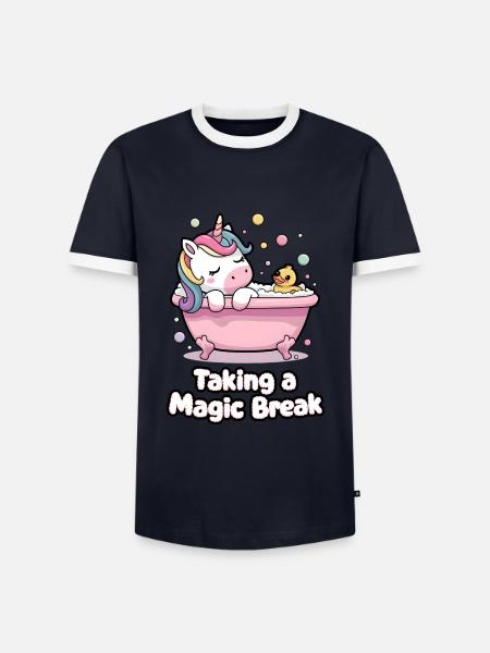 Taking A Magic Break - Men's Ringer Shirt - navy/white