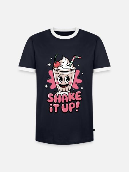Shake It Up - Men's Ringer Shirt - navy/white 