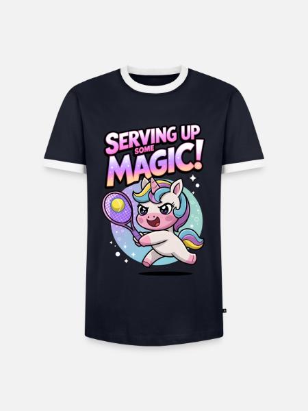 Serving Up Some Magic! - Men's Ringer Shirt - navy/white