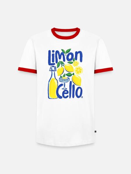 Design cool - T-shirt contrasté Homme - blanc/rouge