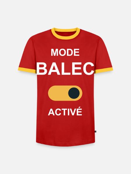 Balec-Modus aktiviert! Humor - Männer Kontrast-T-Shirt - Rot/Gelb 