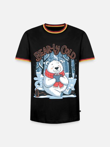 Bear-ly Cold - Men's Ringer Shirt - black/tricolour