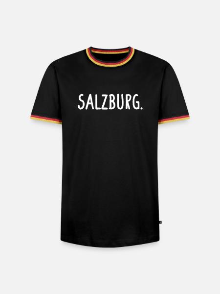 Salzburg Österreich - Männer Kontrast-T-Shirt - Schwarz/Dreifarbig