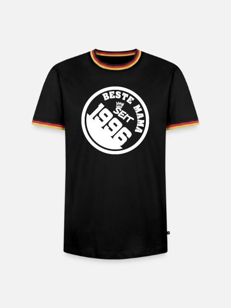 Mama 1996 - Männer Kontrast-T-Shirt - Schwarz/Dreifarbig