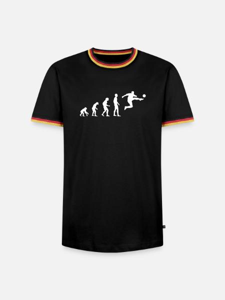 Fußball Fan Geschenk - Männer Kontrast-T-Shirt - Schwarz/Dreifarbig