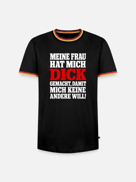 Bauch Wächst Weil Ehefrau Lecker Backt - Männer Kontrast-T-Shirt - Schwarz/Dreifarbig