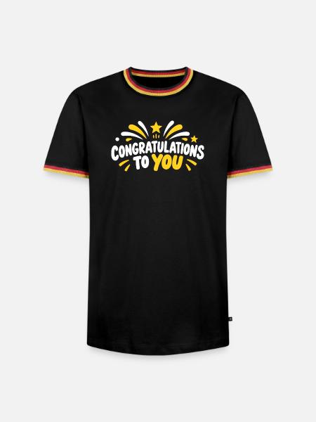 Herzlichen Glückwunsch an dich, Burst - Männer Kontrast-T-Shirt - Schwarz/Dreifarbig