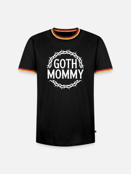 Goth-Mommy Barbed Circle Tee - Männer Kontrast-T-Shirt - Schwarz/Dreifarbig