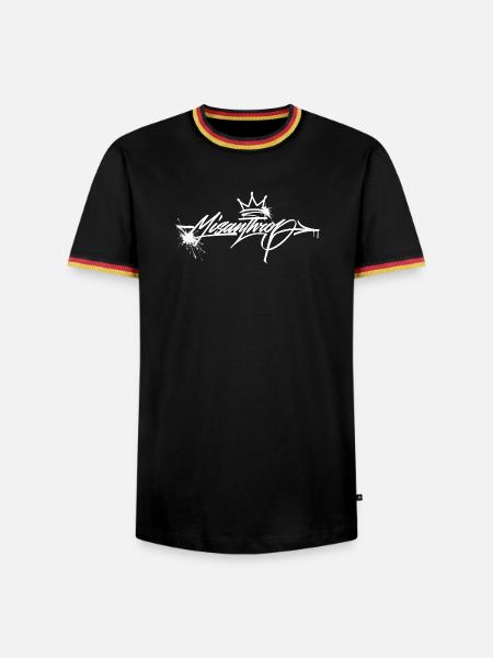 urban calligraphy - Männer Kontrast-T-Shirt - Schwarz/Dreifarbig