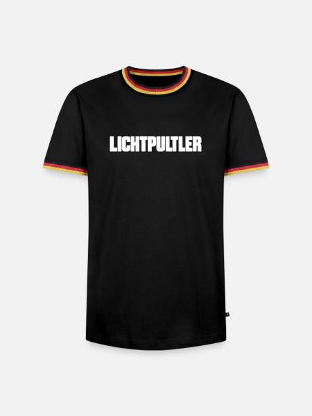 Lichhtpultler Veranstaltungstechnik Lichttechnik - Männer Kontrast-T-Shirt - Schwarz/Dreifarbig