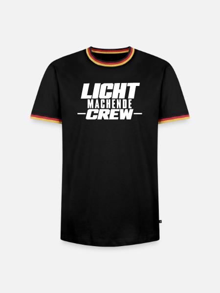Licht Machende Crew Veranstaltungstechnik Crew - Männer Kontrast-T-Shirt - Schwarz/Dreifarbig
