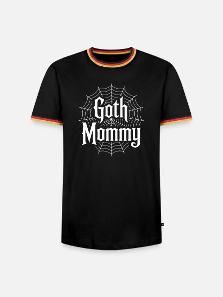 Goth-Mama-Spinnennetz - Männer Kontrast-T-Shirt - Schwarz/Dreifarbig