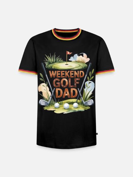 Golf Vater Motiv Geschenkidee - Männer Kontrast-T-Shirt - Schwarz/Dreifarbig