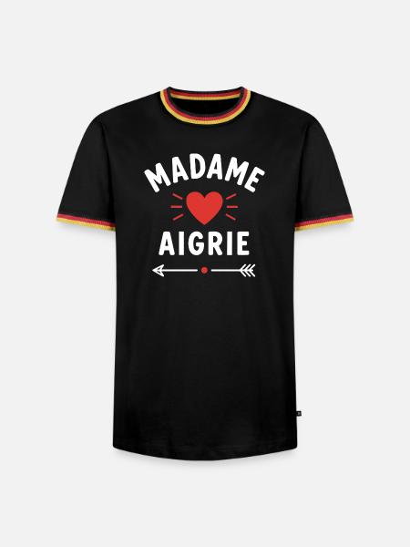 Frau Verbittertes Rotes Herz - Männer Kontrast-T-Shirt - Schwarz/Dreifarbig
