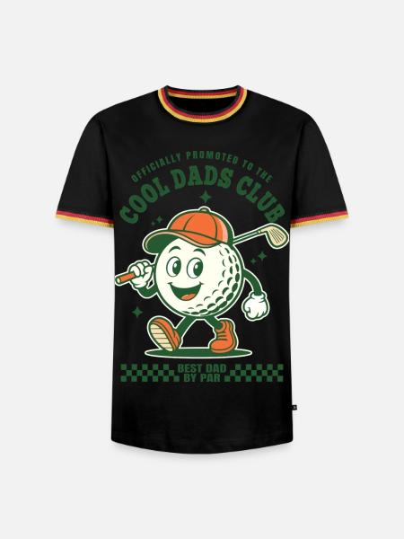 Bestes Golf-Dad-Duo - Männer Kontrast-T-Shirt - Schwarz/Dreifarbig