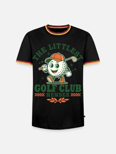 Kleines Golfmitglied - Männer Kontrast-T-Shirt - Schwarz/Dreifarbig