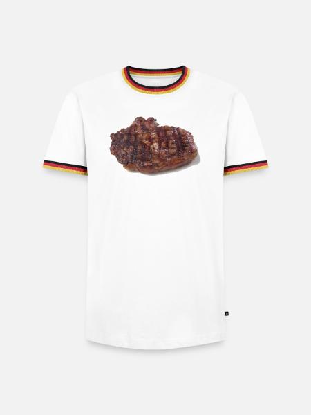 Steak - T-shirt contrasté Homme - blanc/tricolore