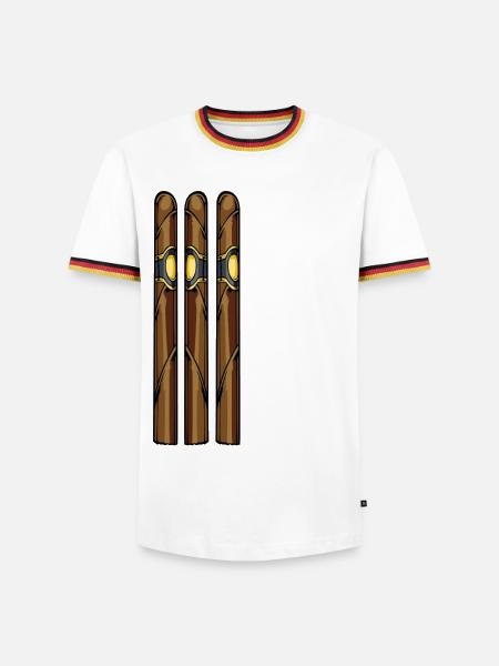 Zigarre - Männer Kontrast-T-Shirt -