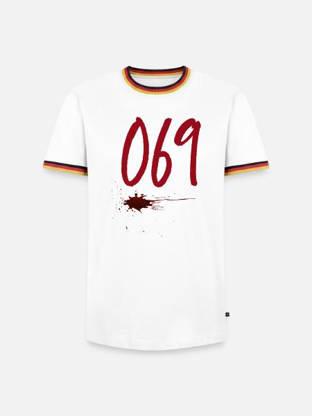 Postal Code Frankfurt 069 - Men's Ringer Shirt - white/tricolour