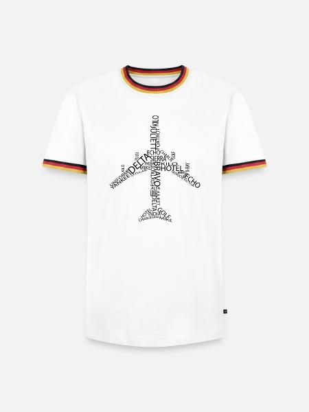 Avion B747 - T-shirt contrasté Homme - blanc/tricolore