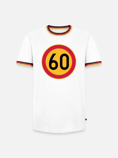 60 limit / speed limit - Men's Ringer Shirt - white/tricolour