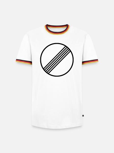 UNLIMITED MOTORWAY GERMANY - Men's Ringer Shirt - white/tricolour