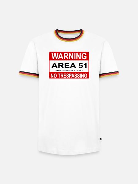 AREA 51 Shield - Men's Ringer Shirt - white/tricolour