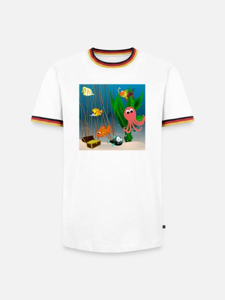 Marine life - Men's Ringer Shirt - white/tricolour