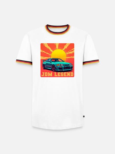 JDM Legend Sunrise - Men's Ringer Shirt - white/tricolour