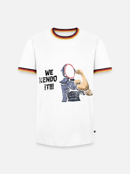 Disziplinierter Kendo Schwertkampf - Männer Kontrast-T-Shirt -