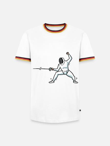 Pfeilschneller Fechter Degenkampf - Männer Kontrast-T-Shirt - 