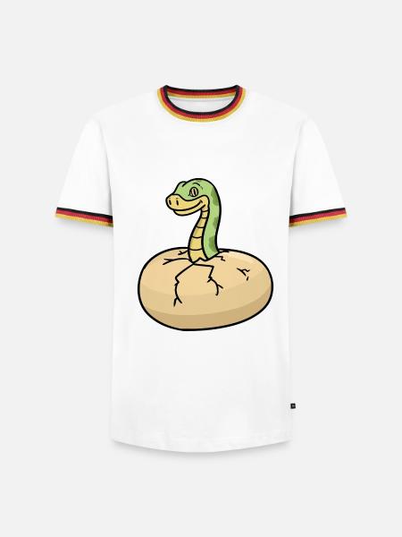 Faszinierende Python Würgeschlange - Männer Kontrast-T-Shirt -